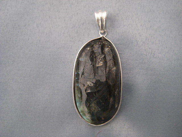 Labradorite Pendant silver plated 2942